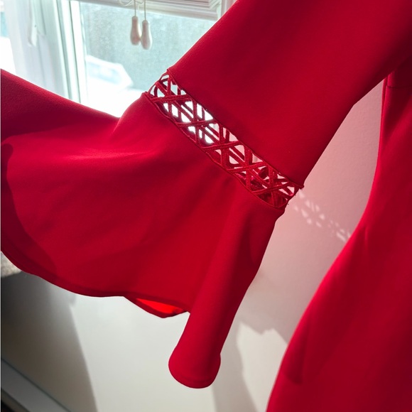 Calvin Klein Red Long Sleeve Dress - Picture 3 of 4